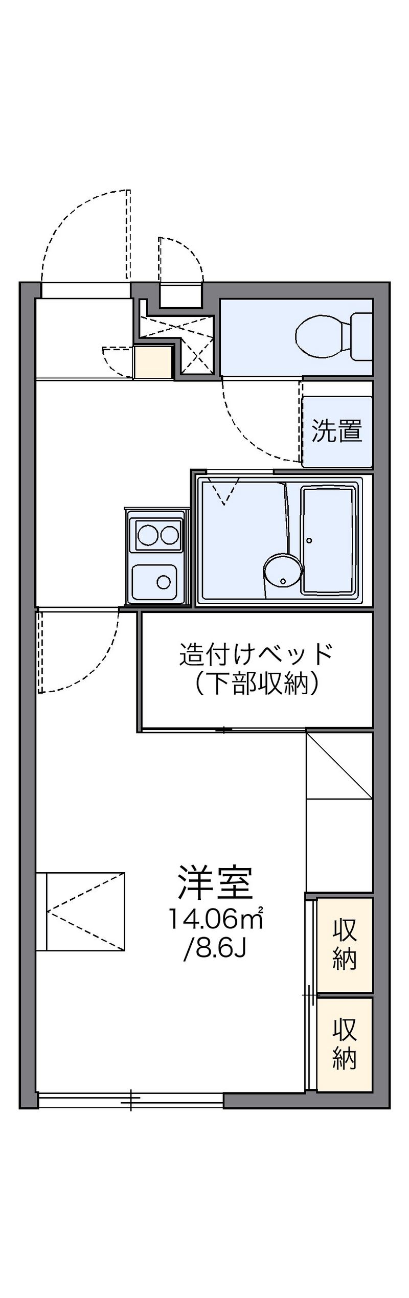 レオパレスＡｍｅｎｉｔｙ　鹿尾 間取図