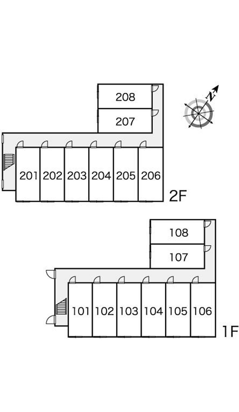 レオパレスフローラ 間取配置図