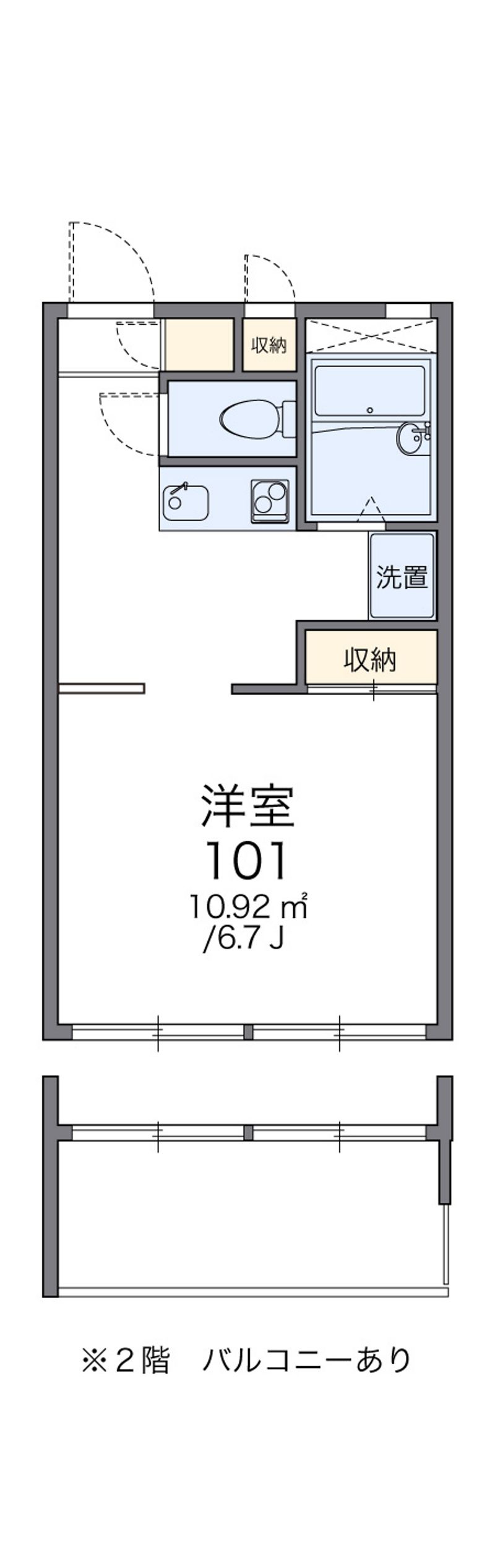 レオパレス森岡 間取図