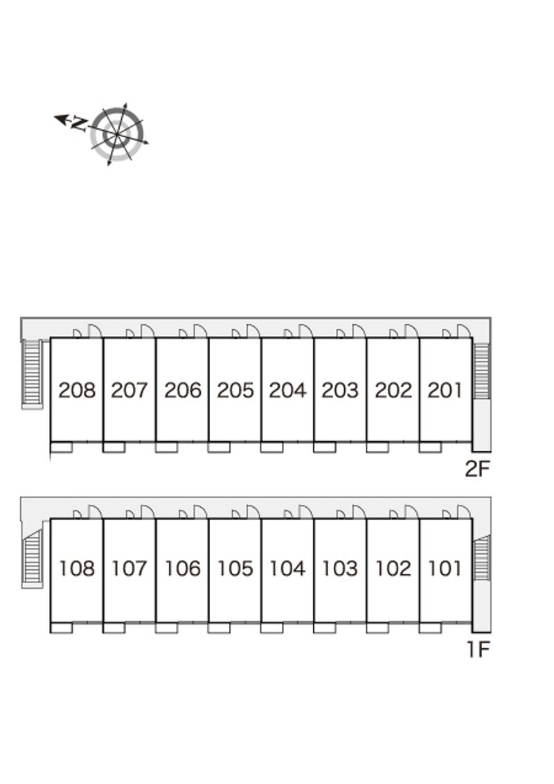 レオパレスサンハイムＡ 間取配置図