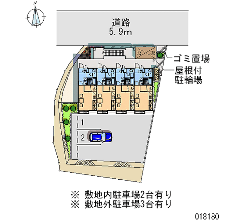 レオパレスドリーム２号館 月極駐車場