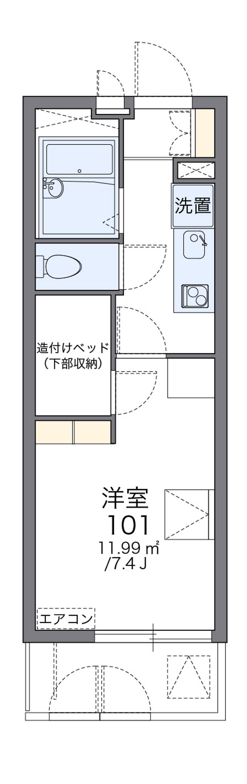 レオパレスプレズント 間取図