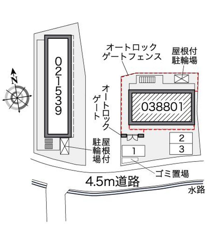 レオパレスハイムモーリー 配置図