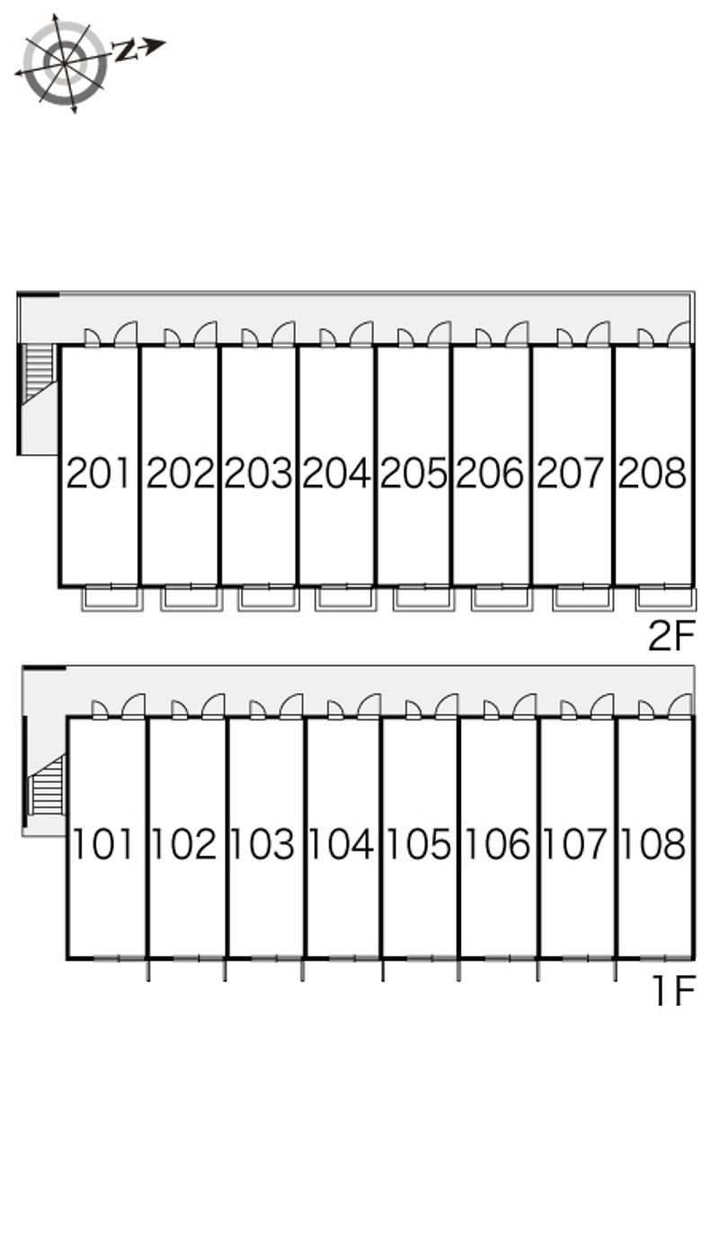 レオパレスルーチェ勝賀 間取り配置図