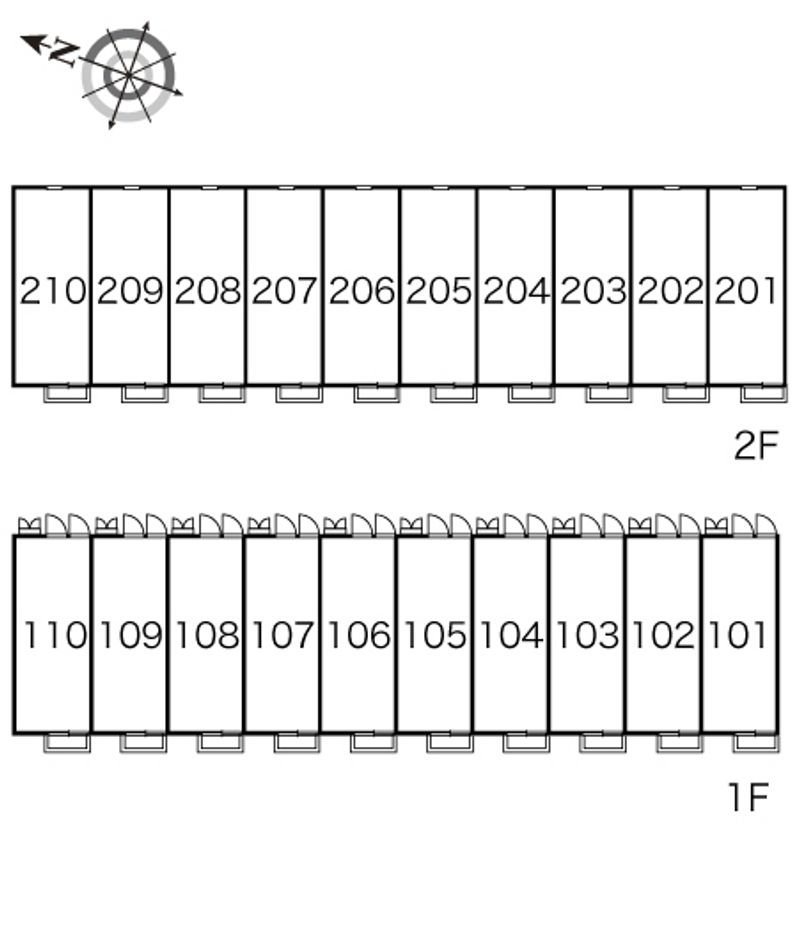 レオパレスピュアハイツ江木 間取配置図