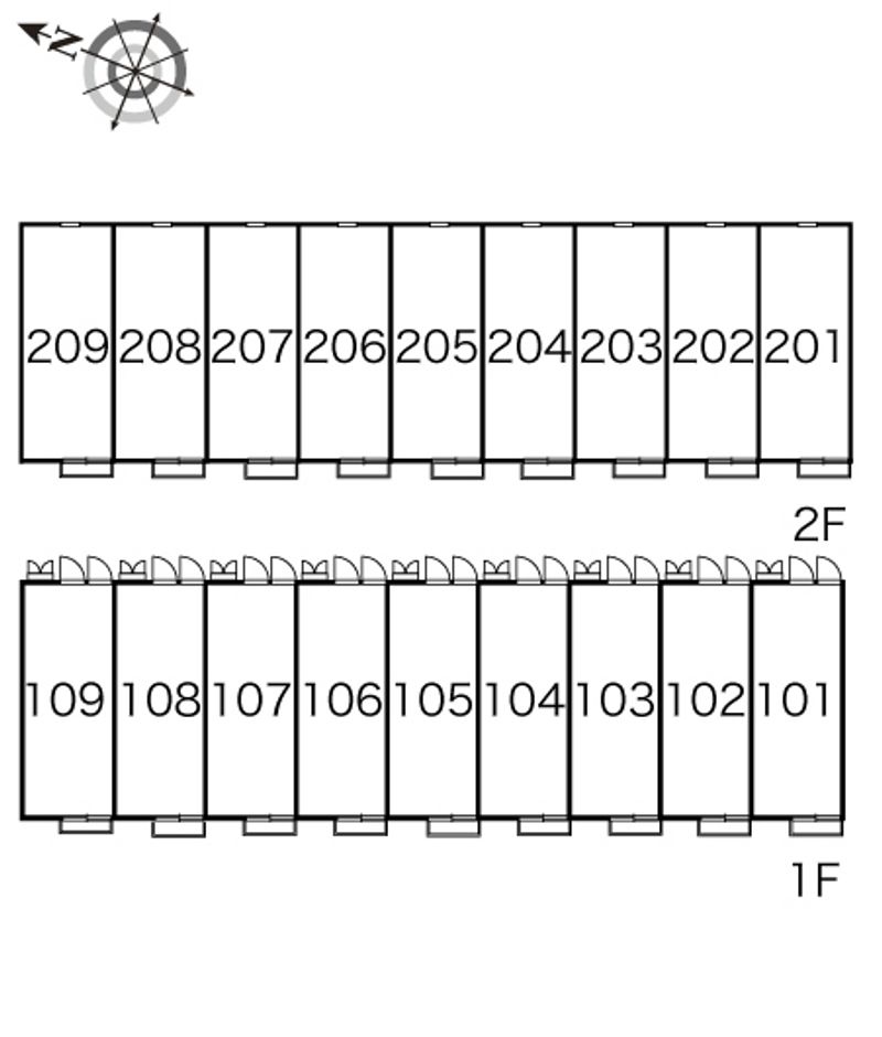 レオパレス１０ハウス 間取り配置図