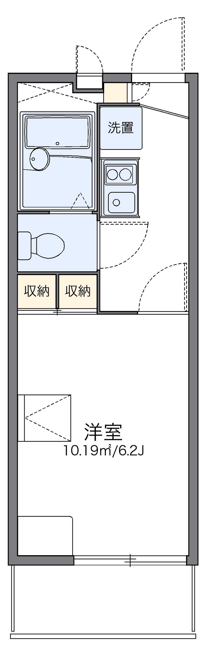 レオパレスインブレイスオークⅡ 間取図