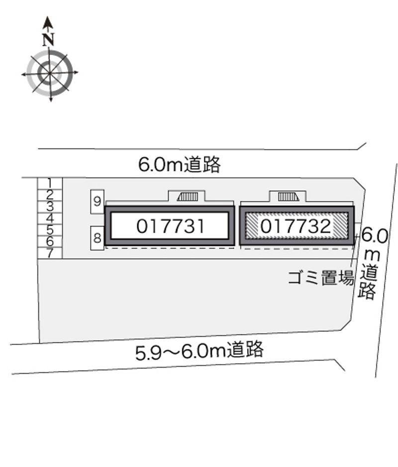 レオパレス昴５５５Ｂ 配置図