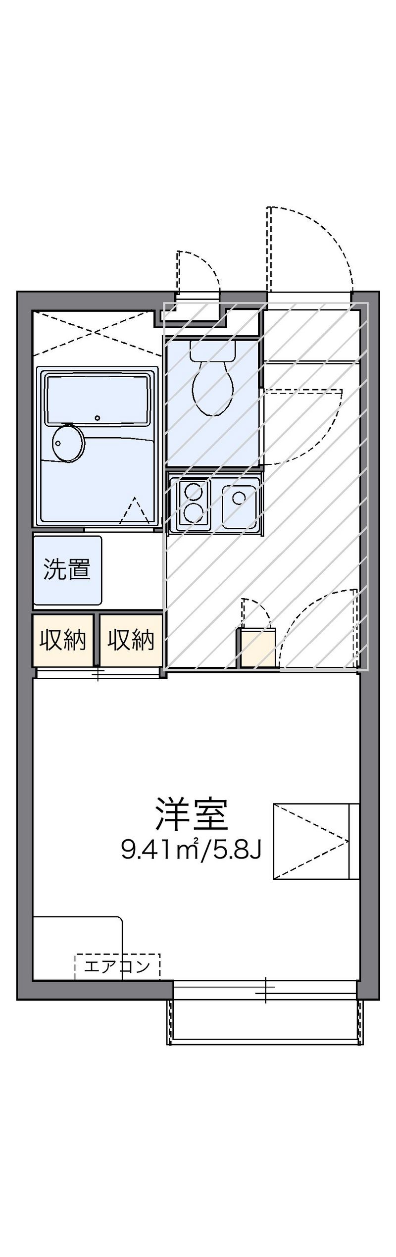レオパレス新都心 間取図