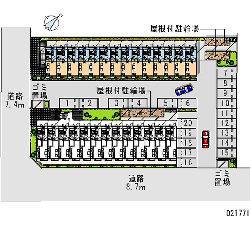 レオパレスサンプラザⅠ 月極駐車場