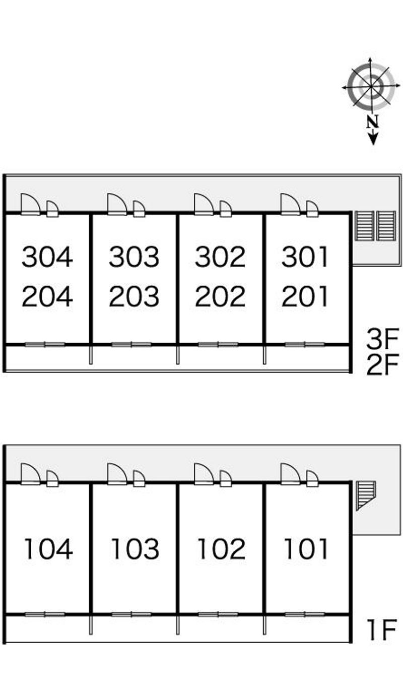 レオパレスクレセント 間取配置図