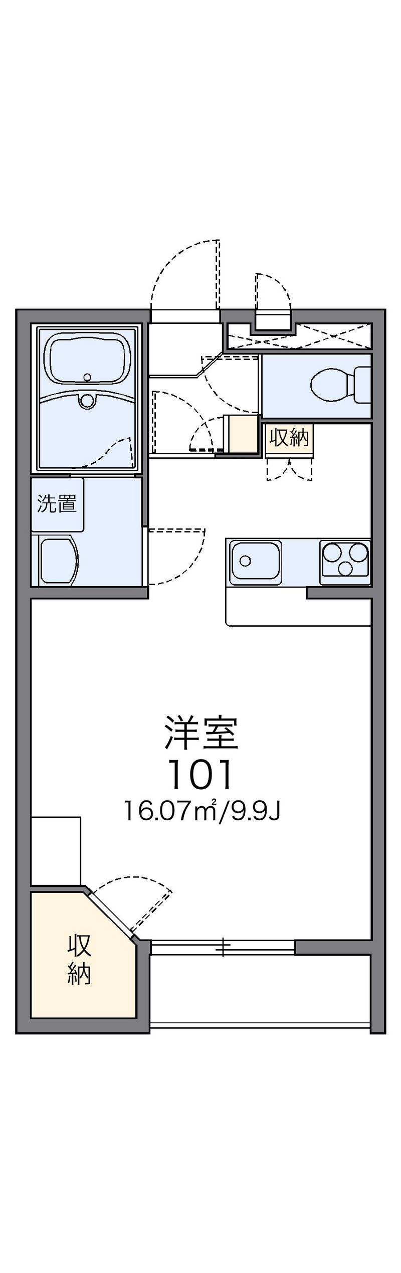 レオパレスベルタＡ 間取図