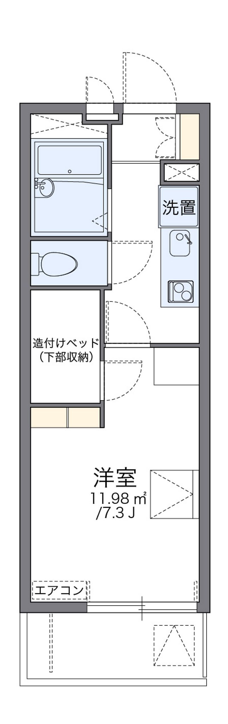 レオパレスアバ 間取図