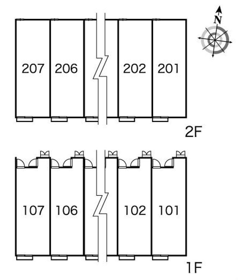 レオパレスブルーカナリア 間取配置図