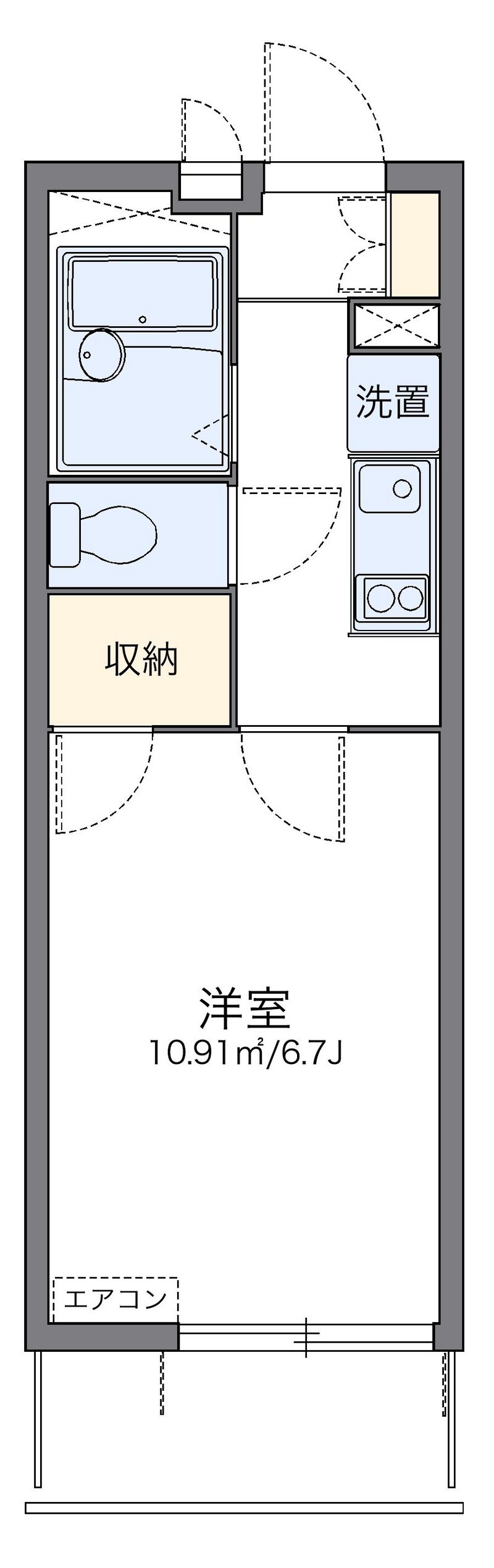 レオパレスサンビオラ 間取図