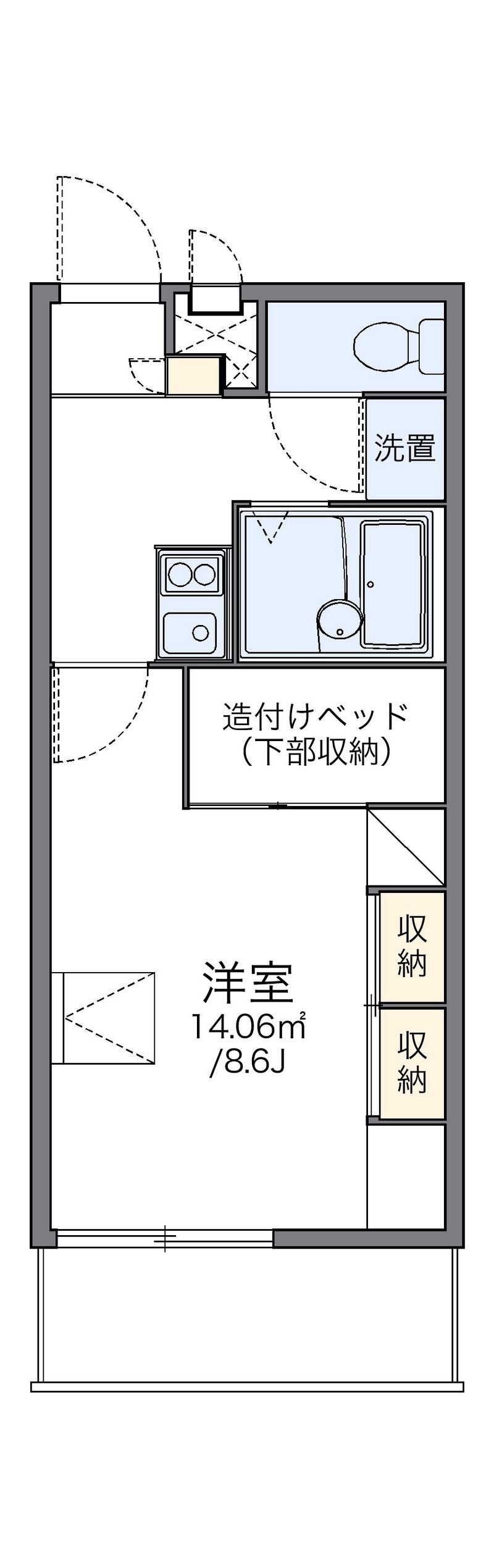 レオパレスＢｌｕｅ・ｗｉｌｌｏ 間取図