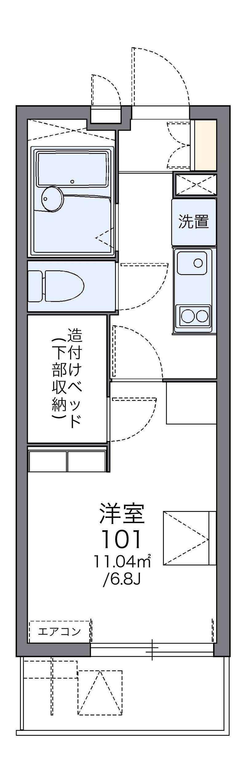 レオパレス高雄 間取図