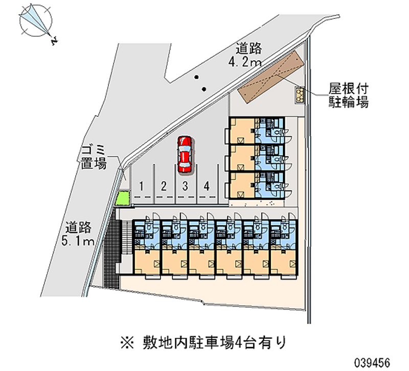 レオパレスＢ　フリーゼ 月極駐車場