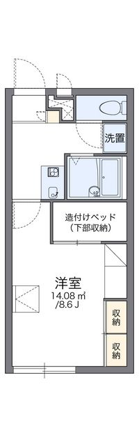 レオパレス五福 間取り図