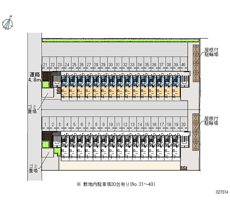 レオパレスベルグランデＡ 月極駐車場