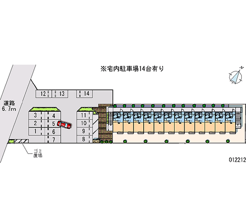 12212 bãi đậu xe hàng tháng