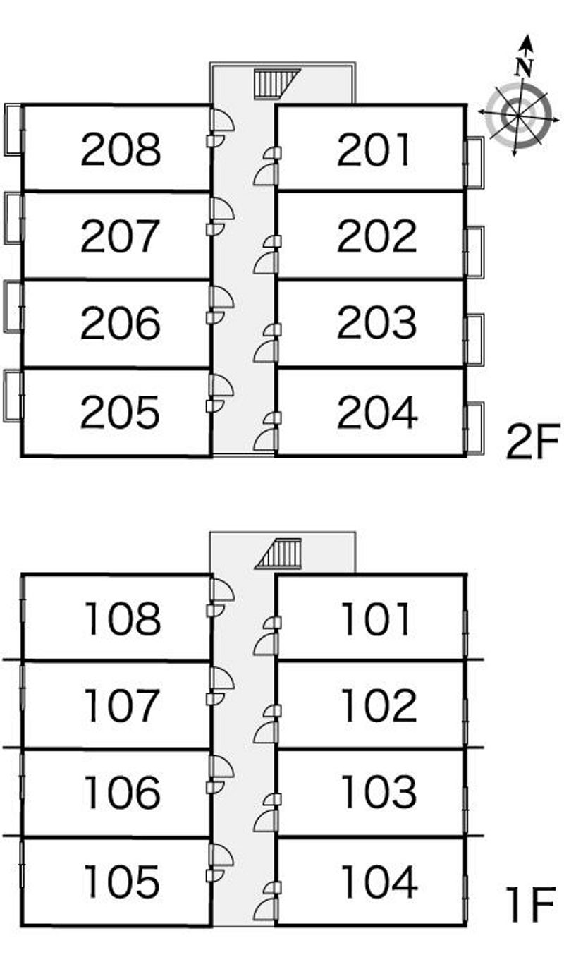 レオパレスカーサ　キース 間取配置図