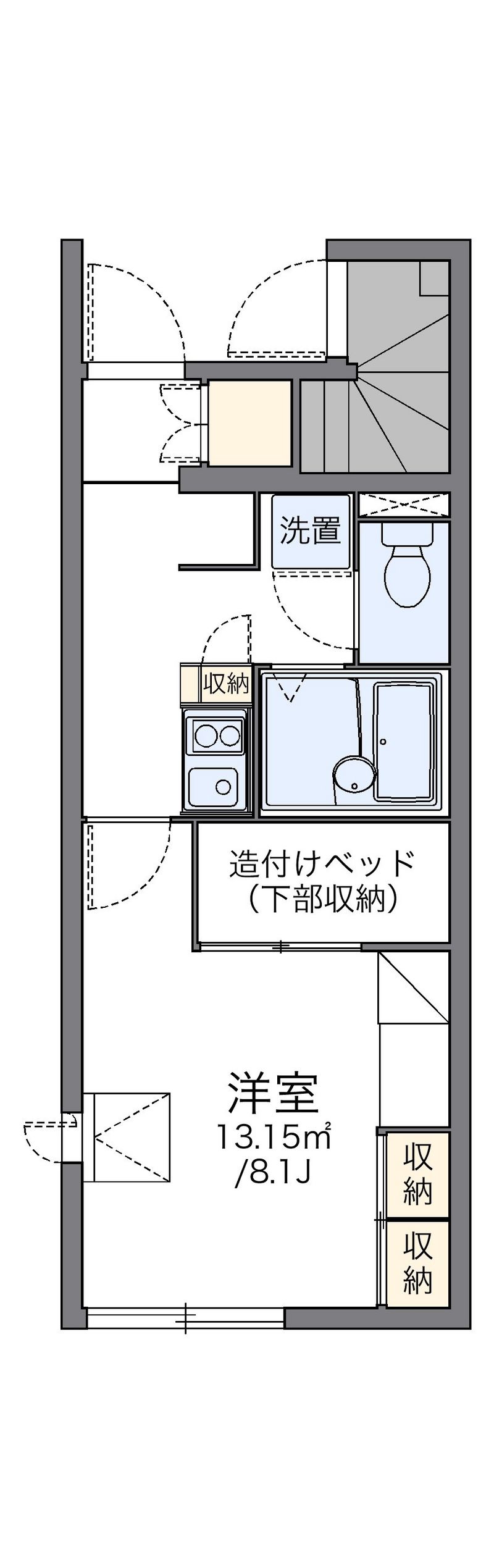 レオパレスこぶしの里　北六甲 間取図