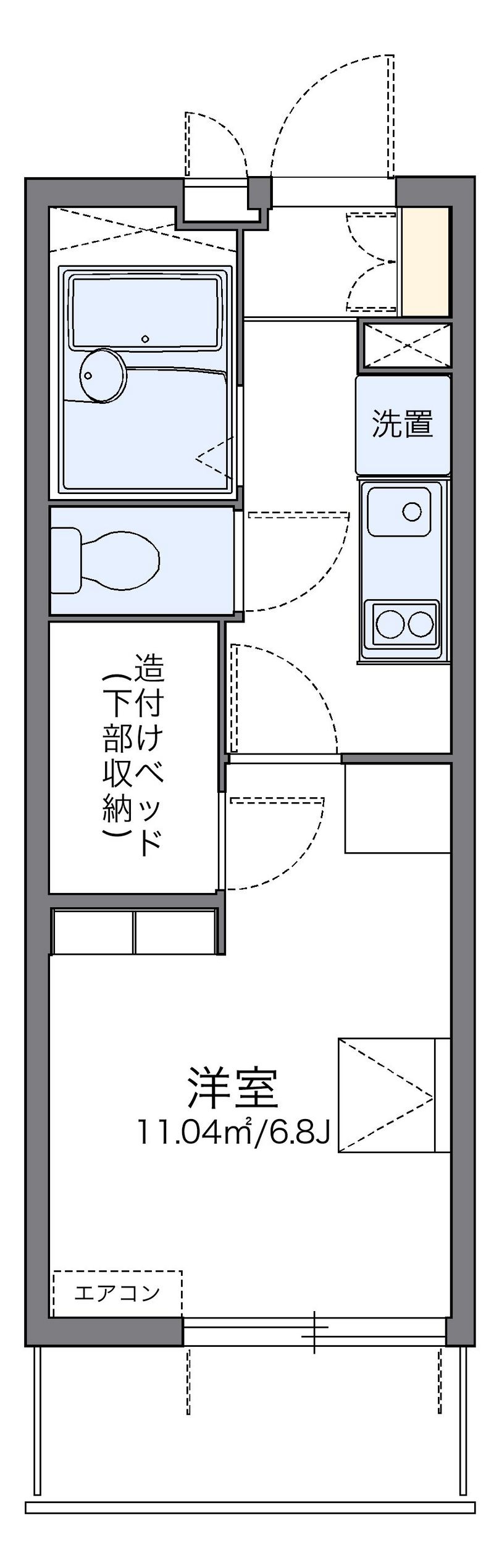 レオパレススカイ仙台 間取図