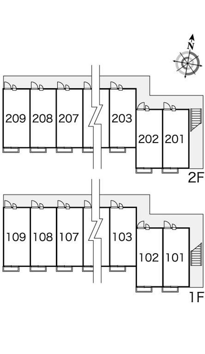 レオパレスアサミズⅠ 間取配置図
