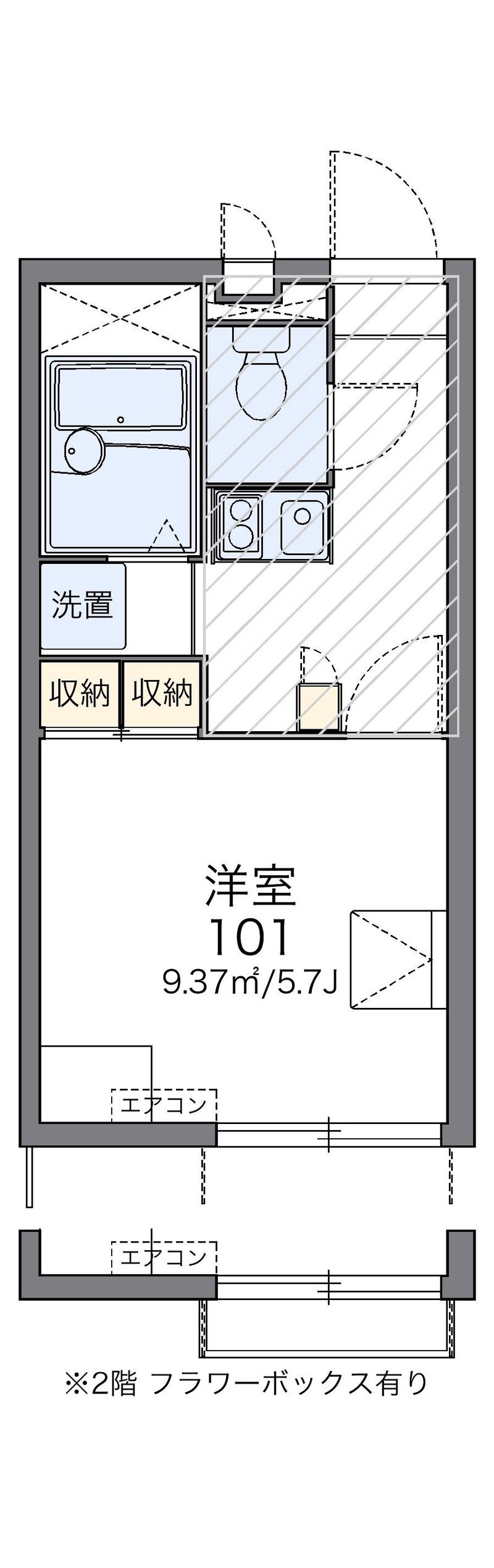 レオパレスサンオーク 間取図