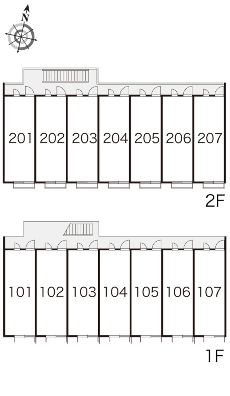 レオパレスあかね台 間取配置図