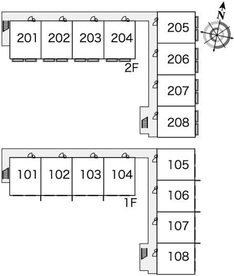 レオパレス小渕 間取り配置図