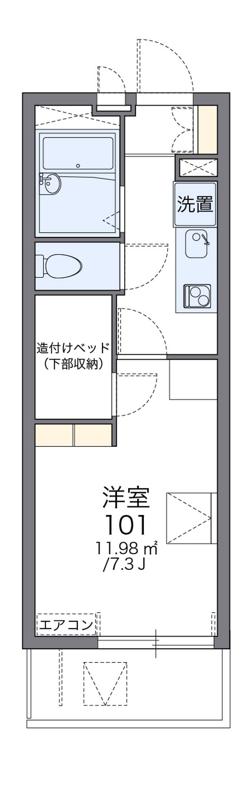 レオパレスセレス末広 間取図