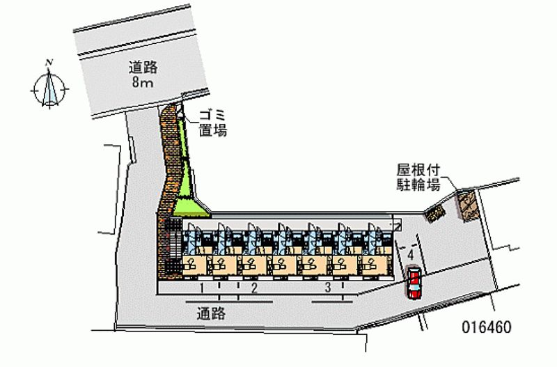 レオパレス温品 月極駐車場