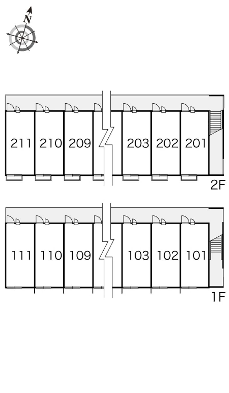 レオパレスアカンプリッシュ 間取り配置図