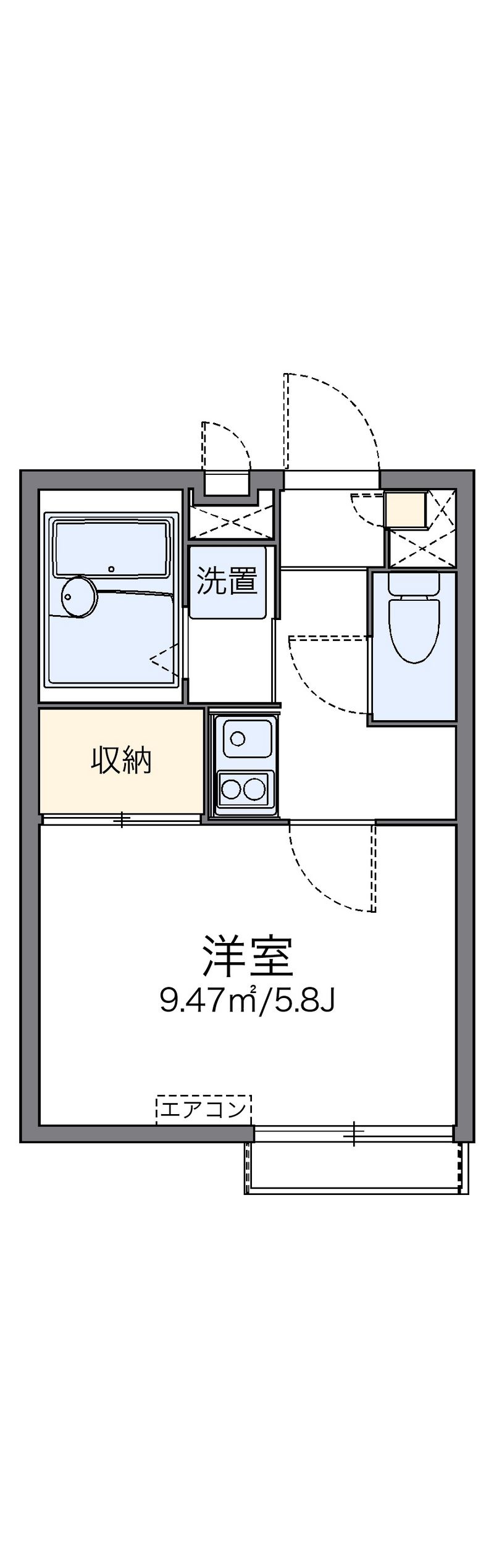 レオパレスデュオ　グラーティア 間取図