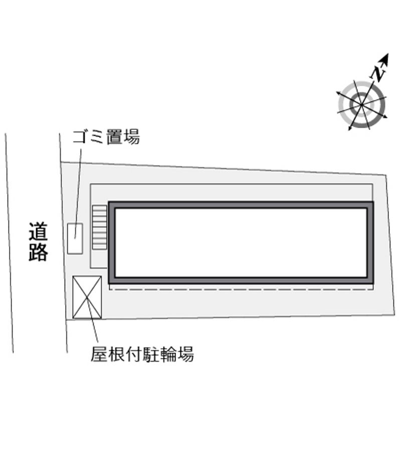 レオパレス新屋敷東 配置図