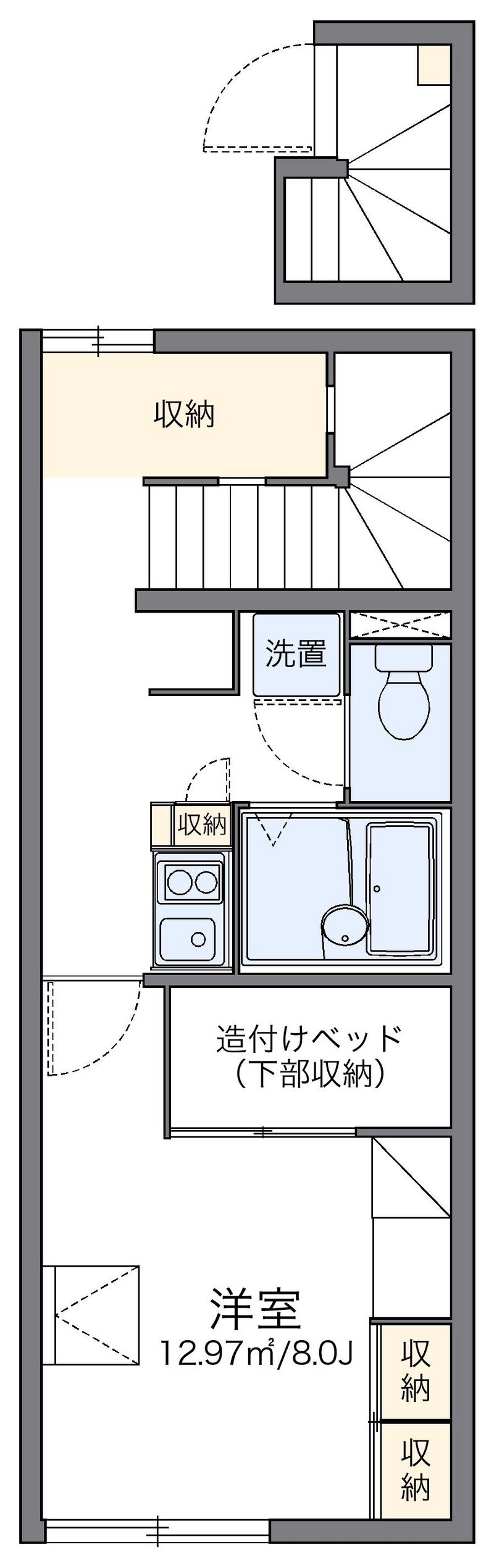 レオパレス中央西 間取図