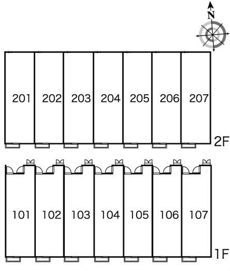 レオパレスソレーユⅡ 間取配置図