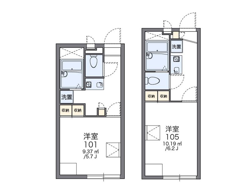レオパレスワールド山中 間取図