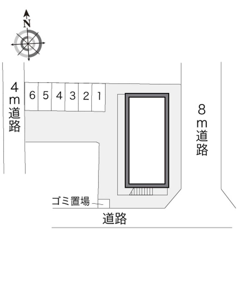 レオパレスホワイトウイングＩ 駐車場
