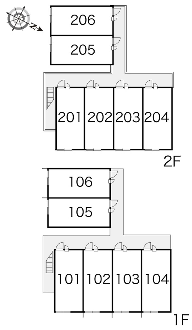 レオパレスクリスタル笠舞Ⅱ 間取配置図