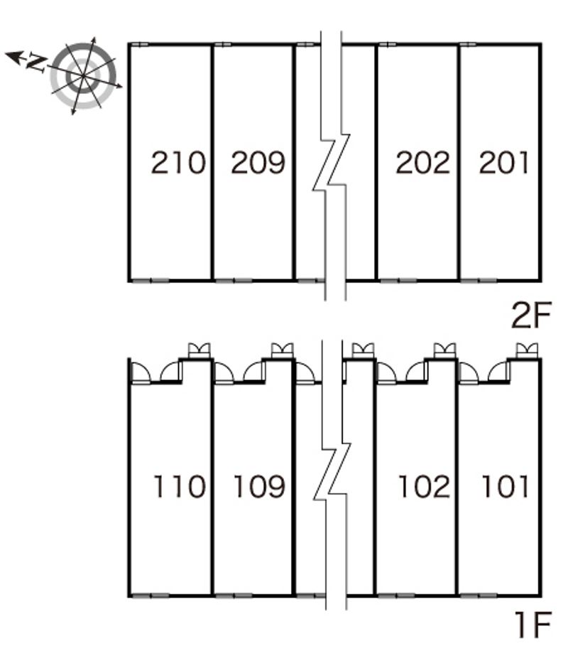 レオパレスカーム　Ｓ 間取り配置図