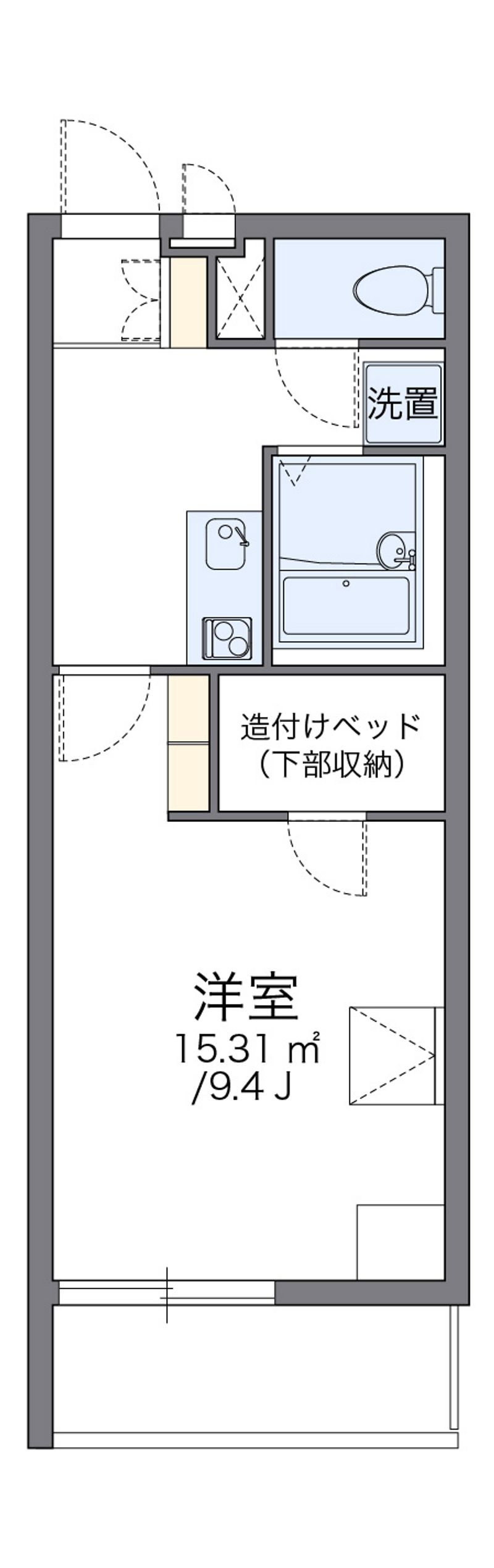 レオパレス橙 間取図