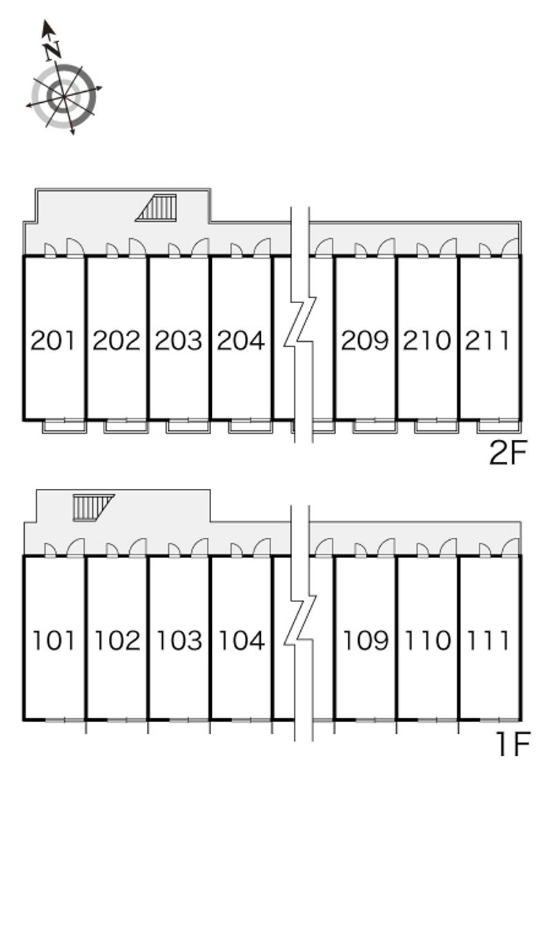 レオパレスサスジュウ　Ⅱ 間取配置図