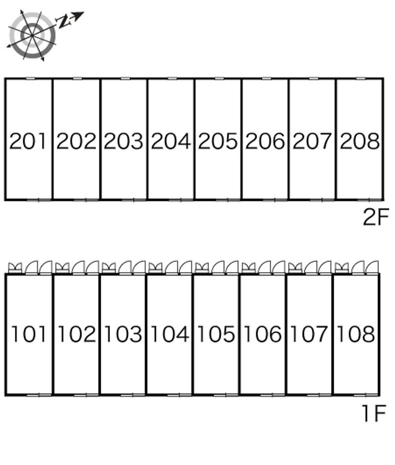 レオパレスパイナリー 間取配置図