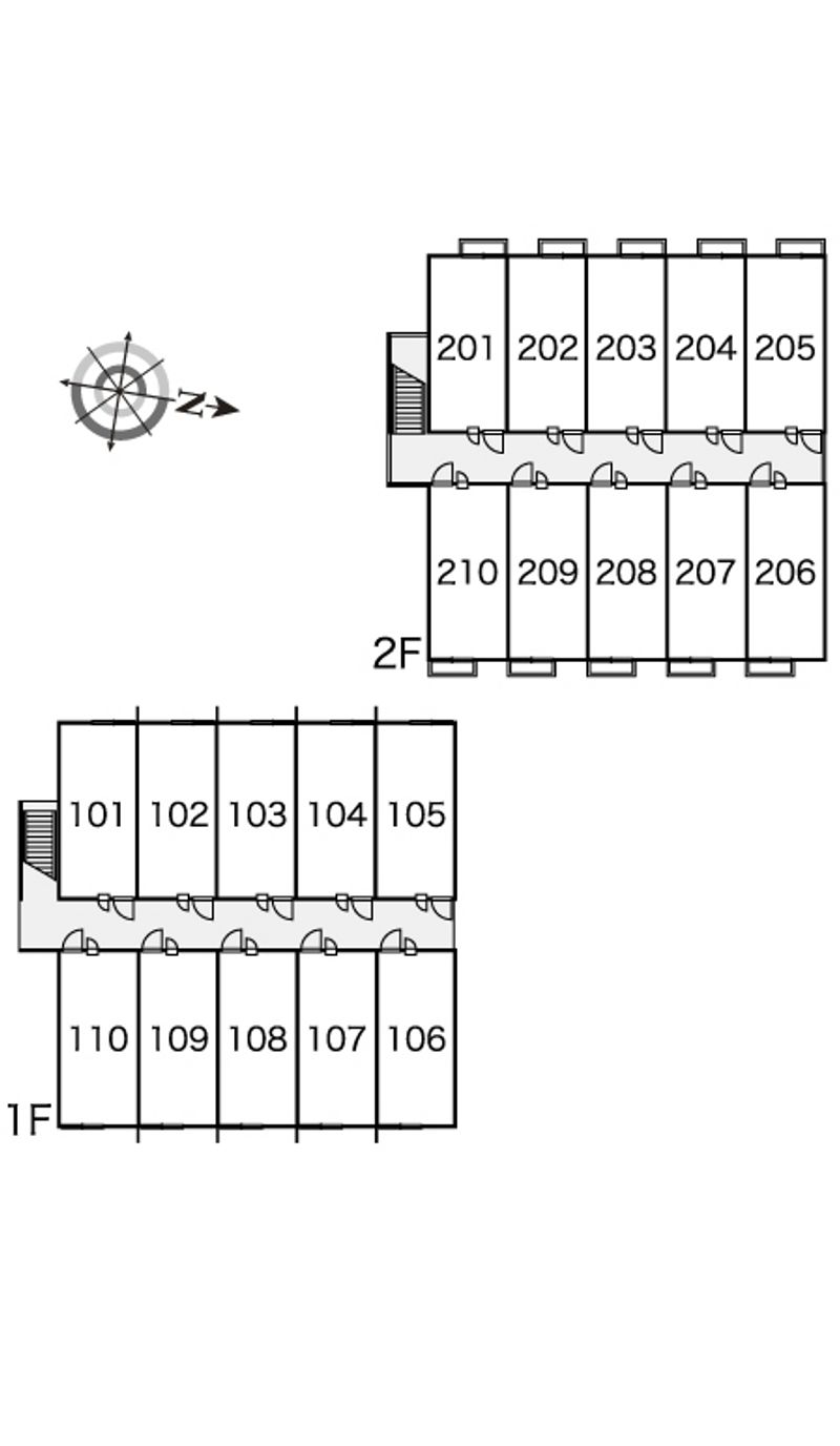 レオパレスＨＩＲＯＥ 間取配置図