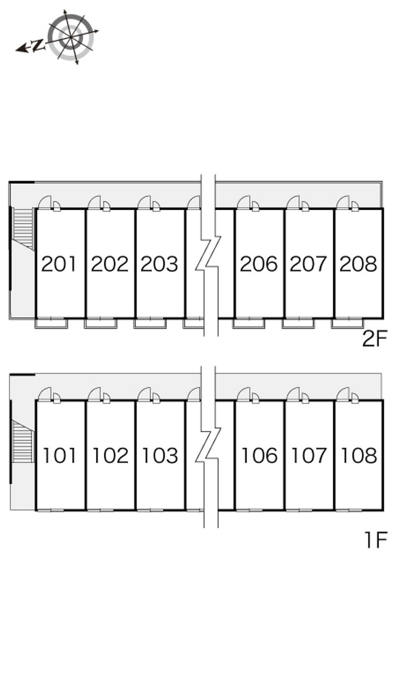 レオパレスポワールみゆきⅠ 間取配置図