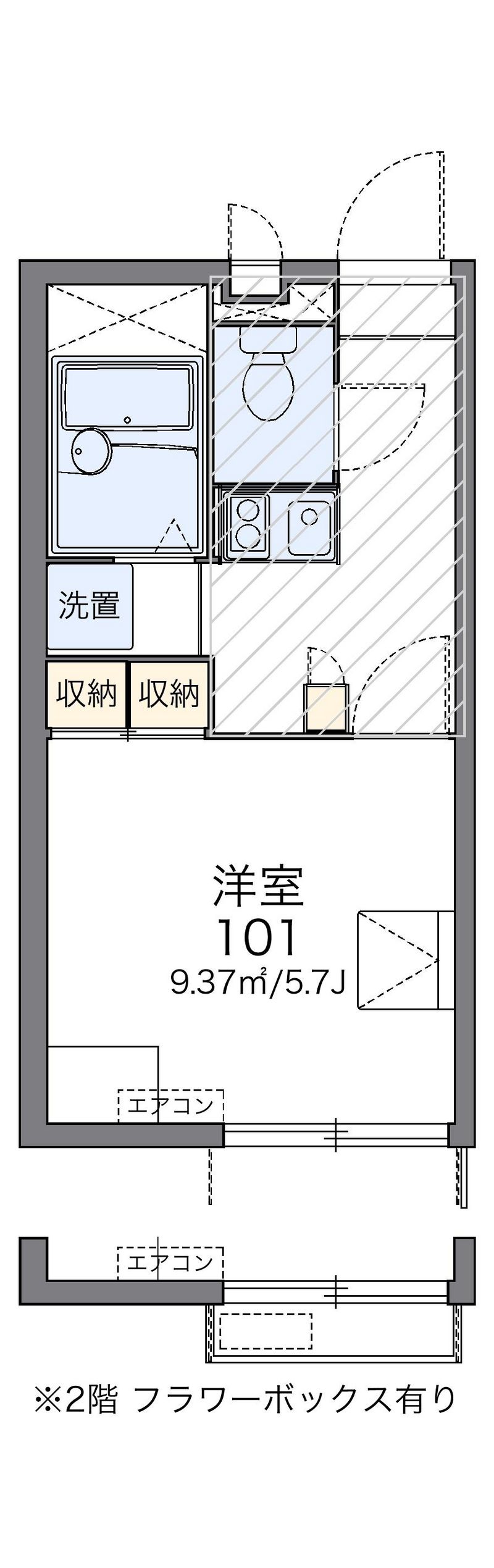 レオパレスパーシモンズ 間取図
