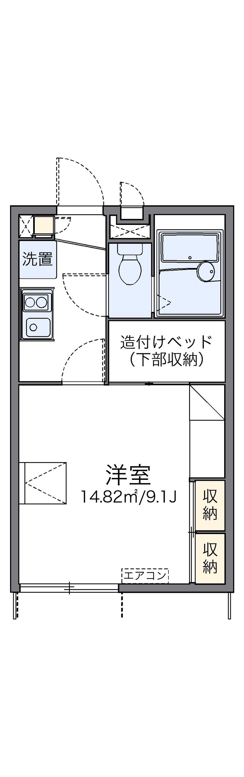 レオパレス浜３丁目 間取図